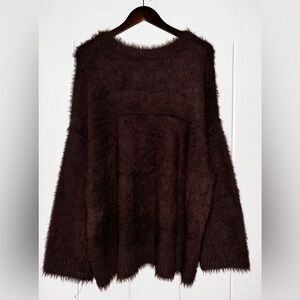 Free People Harrison Bunny Ultra Soft Drop Sleeve Oversized Sweater Women M NEW‎